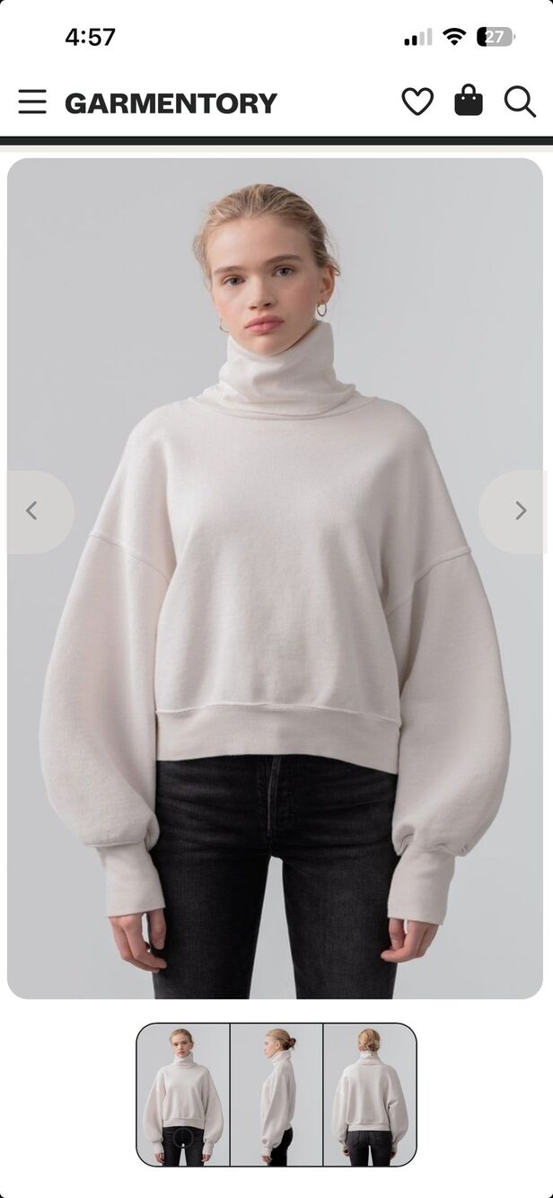 Agolde Balloon Sleeve Turtleneck size S